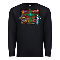 Black cross leopard cowhide glitter serape Premium Sweatshirt - RanaPortraitStore