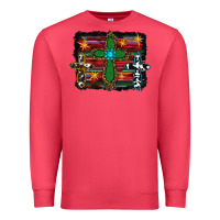 Cardinal cross leopard cowhide glitter serape Premium Sweatshirt - RanaPortraitStore
