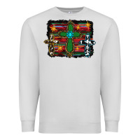 Dove Grey cross leopard cowhide glitter serape Premium Sweatshirt - RanaPortraitStore
