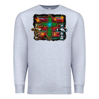 Heather Grey cross leopard cowhide glitter serape Premium Sweatshirt - RanaPortraitStore