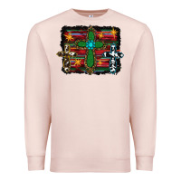 Pale Pink cross leopard cowhide glitter serape Premium Sweatshirt - RanaPortraitStore
