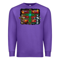 Purple cross leopard cowhide glitter serape Premium Sweatshirt - RanaPortraitStore