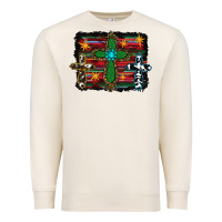 Sandshell cross leopard cowhide glitter serape Premium Sweatshirt - RanaPortraitStore