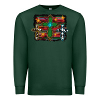 Sports Green cross leopard cowhide glitter serape Premium Sweatshirt - RanaPortraitStore