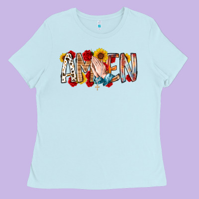 Amen Ladies Tee Designed By Racoondesign
