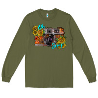 Army Green oh snap Long Sleeve Tee - RacoonDesign