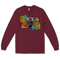 Burgundy oh snap Long Sleeve Tee - RacoonDesign
