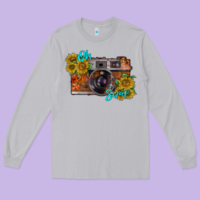 Oh Snap Long Sleeve Tee Designed By Racoondesign