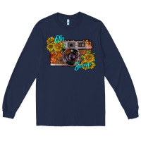 Navy oh snap Long Sleeve Tee - RacoonDesign