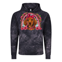 Cloud Black dachshund puppy floral rainbow Vintage Hoodie - Artiststas