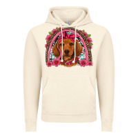 Vintage Artic dachshund puppy floral rainbow Vintage Hoodie - Artiststas