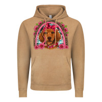 Vintage Camel dachshund puppy floral rainbow Vintage Hoodie - Artiststas