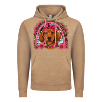 Vintage Coffee dachshund puppy floral rainbow Vintage Hoodie - Artiststas