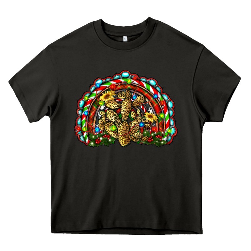 Christmas Rainbow With Leopard Cactus Heavy Core Tee by RanaPortraitStore | Teevron