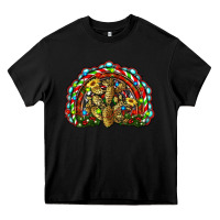 Black christmas rainbow with leopard cactus Heavy Core Tee - RanaPortraitStore