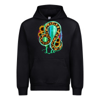 Black Leo Zodiac Sign Sunflower Leopard Serape Urban Hoodie - RanaPortraitStore