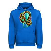 Cobalt Leo Zodiac Sign Sunflower Leopard Serape Urban Hoodie - RanaPortraitStore