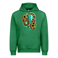 Emerald Leo Zodiac Sign Sunflower Leopard Serape Urban Hoodie - RanaPortraitStore