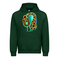 Forest Green Leo Zodiac Sign Sunflower Leopard Serape Urban Hoodie - RanaPortraitStore