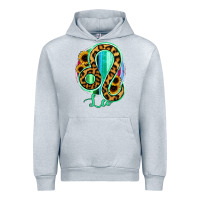 Heather Grey Leo Zodiac Sign Sunflower Leopard Serape Urban Hoodie - RanaPortraitStore