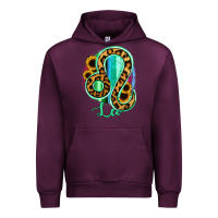Mauve Wine Leo Zodiac Sign Sunflower Leopard Serape Urban Hoodie - RanaPortraitStore