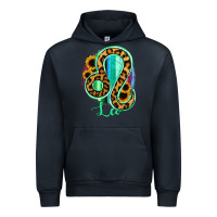 Navy Leo Zodiac Sign Sunflower Leopard Serape Urban Hoodie - RanaPortraitStore