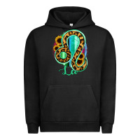 Pigment Black Leo Zodiac Sign Sunflower Leopard Serape Urban Hoodie - RanaPortraitStore