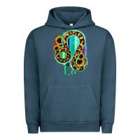 Pigment Midnight Navy Leo Zodiac Sign Sunflower Leopard Serape Urban Hoodie - RanaPortraitStore