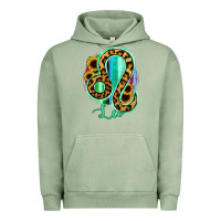 Pigment Oil Green Leo Zodiac Sign Sunflower Leopard Serape Urban Hoodie - RanaPortraitStore