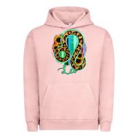 Pigment Salmon Leo Zodiac Sign Sunflower Leopard Serape Urban Hoodie - RanaPortraitStore