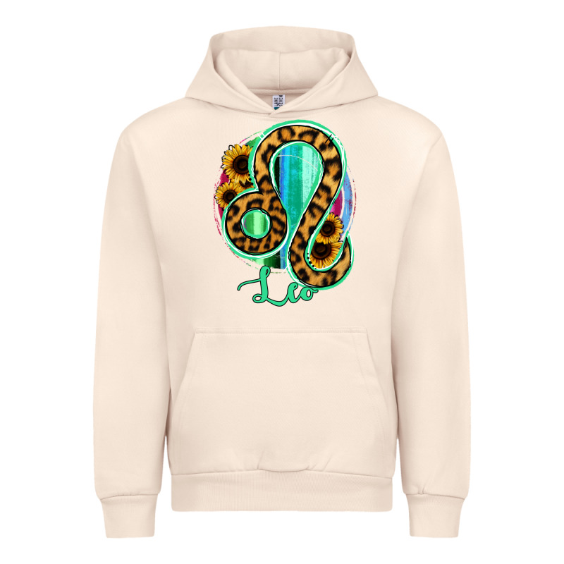Leo Zodiac Sign Sunflower Leopard Serape Urban Hoodie by RanaPortraitStore | Teevron