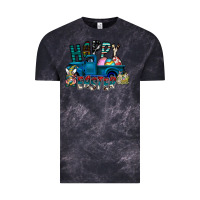 Cloud Black Happy Easter  truck Vintage Tee - CowhideDigitalArt