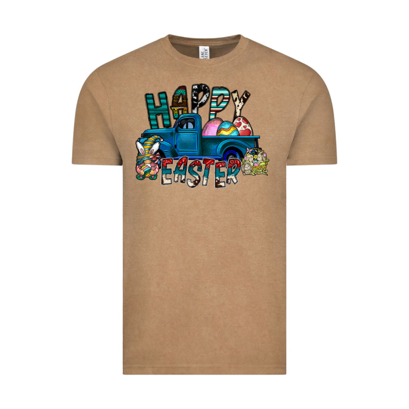 Happy Easter  Truck Vintage Tee by CowhideDigitalArt | Teevron
