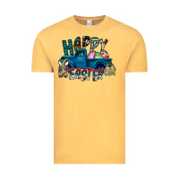 Vintage Mustard Happy Easter  truck Vintage Tee - CowhideDigitalArt