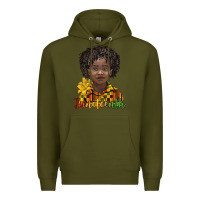 Army Green juneteenth black boy Premium Hoodie - BarkalooDesign
