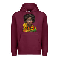 Burgundy juneteenth black boy Premium Hoodie - BarkalooDesign