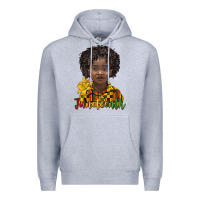 Heather Grey juneteenth black boy Premium Hoodie - BarkalooDesign
