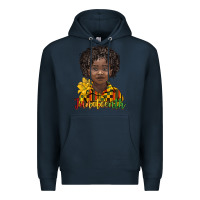 Navy juneteenth black boy Premium Hoodie - BarkalooDesign