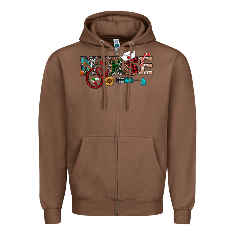 Christmas Nurse Zipper Hoodie by RanaPortraitStore | Teevron