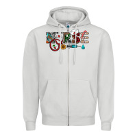 Dove Grey christmas nurse Zipper Hoodie - RanaPortraitStore