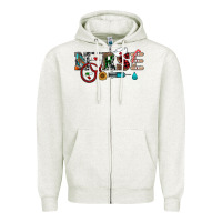 Oatmeal Heather christmas nurse Zipper Hoodie - RanaPortraitStore