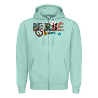 Seafoam christmas nurse Zipper Hoodie - RanaPortraitStore