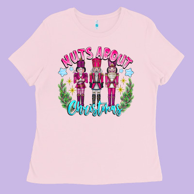 Nuts About Christmas Ladies Tee Designed By Cowhidedigitalart