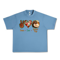Pebble Blue Peace Love Guinea Pigs Urban Heavy Tee - Jasminsmagicworld