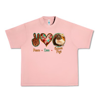 Salmon Peace Love Guinea Pigs Urban Heavy Tee - Jasminsmagicworld