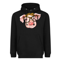 Black sunflowers with pig Heavyweight Hoodie - RanaPortraitStore
