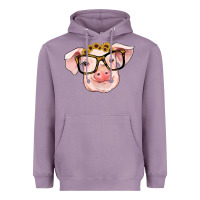 Lavender sunflowers with pig Heavyweight Hoodie - RanaPortraitStore
