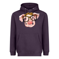 Plum sunflowers with pig Heavyweight Hoodie - RanaPortraitStore