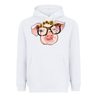 White sunflowers with pig Heavyweight Hoodie - RanaPortraitStore