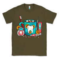 Army Green Dentist Coffee Classic Tee - FaDigitalArtStudio